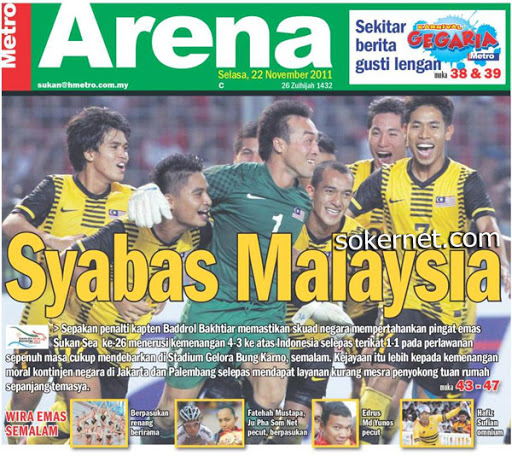 Malaysia Juara Bola Sepak Sukan SEA 2011