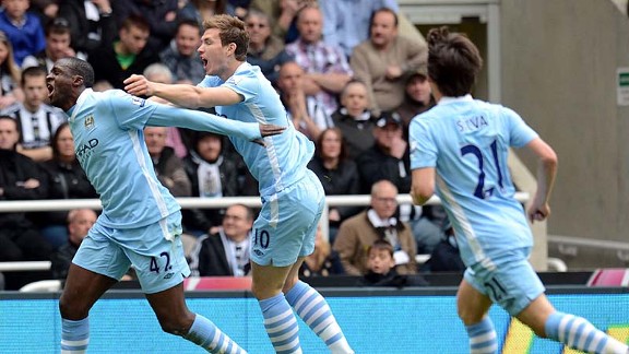 Newcastle vs Manchester City - EPL 6 Mei 2012