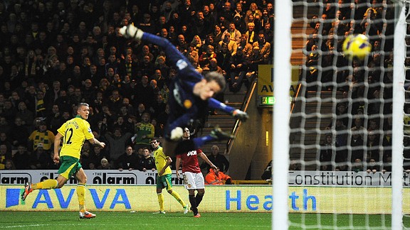 Norwich City 1-0 Manchester United 17 Nov 2012