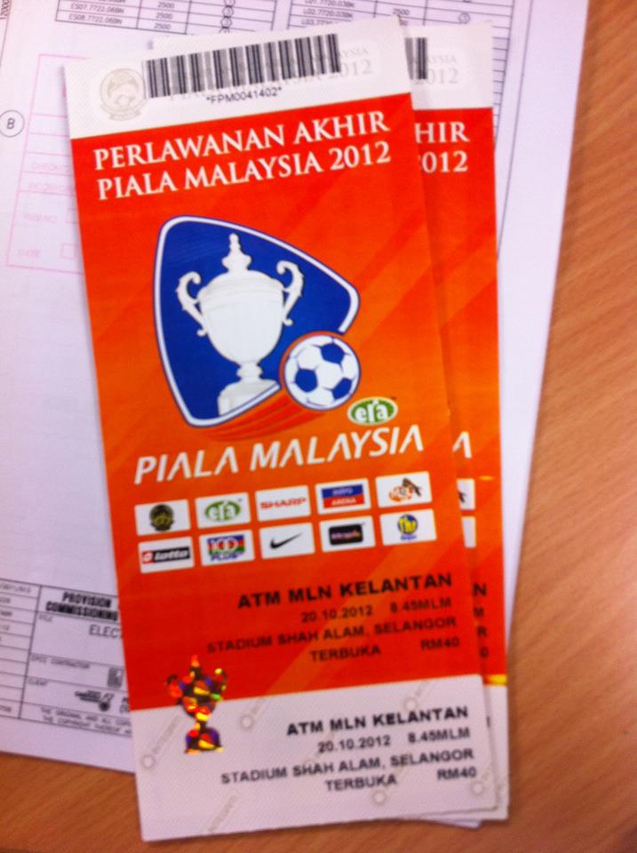 Tiket Final Piala Malaysia 2012