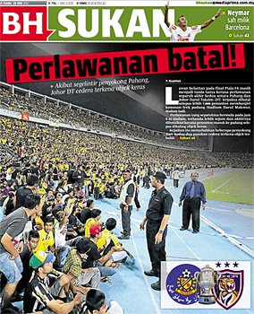 insiden kecoh pahang vs jdt piala fa 2013