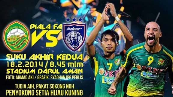 Kedah vs JDT 2014 Piala FA Johor DT